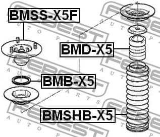 Suspension Strut Support Mount BMSS-X5F - image 2