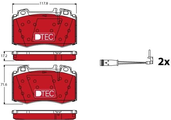 Brake Pad Set, disc brake DTEC COTEC GDB1543DTE - image 2