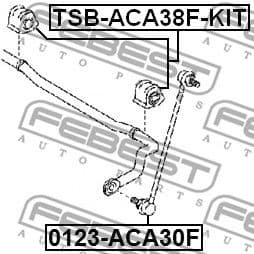 Repair Kit, stabiliser bush TSB-ACA38F-KIT - image 2