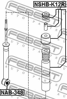 Bush, shock absorber NAB-348 - image 2