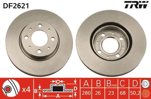 Brake Disc DF2621 - image 3