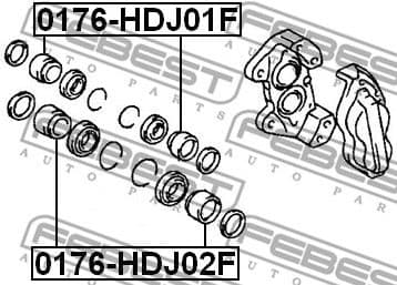Piston, brake caliper 0176-HDJ02F - image 2