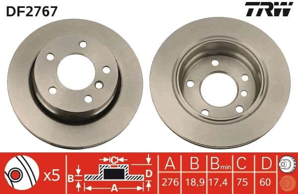 Brake Disc DF2767 - image 3
