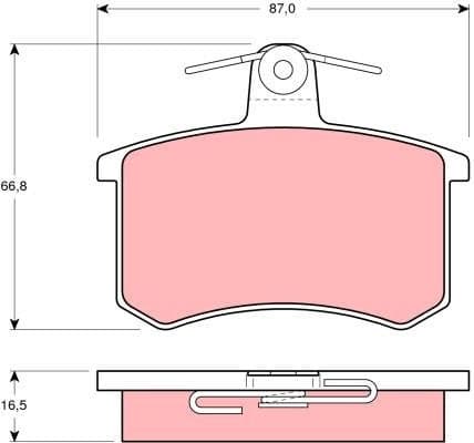 Brake Pad Set, disc brake COTEC GDB814 - image 2