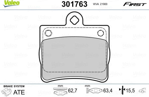 Brake Pad Set, disc brake ESSENTIAL 301763