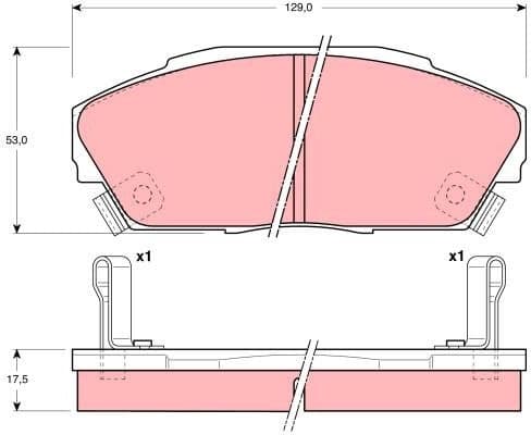 Brake Pad Set, disc brake GDB3034 - image 2
