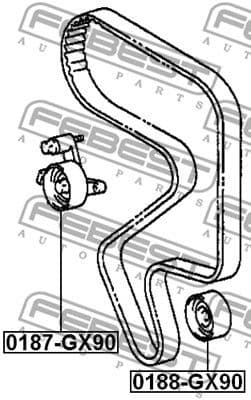 Deflection Pulley/Guide Pulley, timing belt 0188-GX90 - image 2