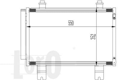 Condenser, air conditioning LORO 050-016-0002 - image 2