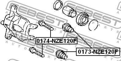 Bellow, brake caliper guide 0173-NZE120F - image 2
