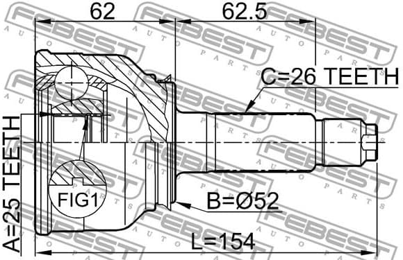 Joint Kit, drive shaft 0510-003 - image 2
