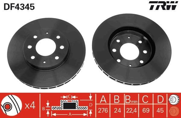 Brake Disc DF4345 - image 3