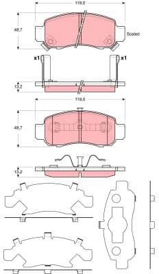 Brake Pad Set, disc brake GDB3376 - image 2