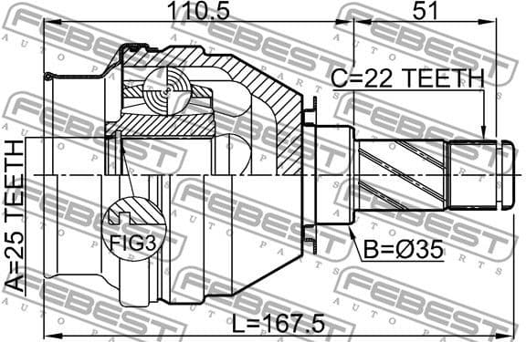 Joint Kit, drive shaft 1811-Z18X - image 2