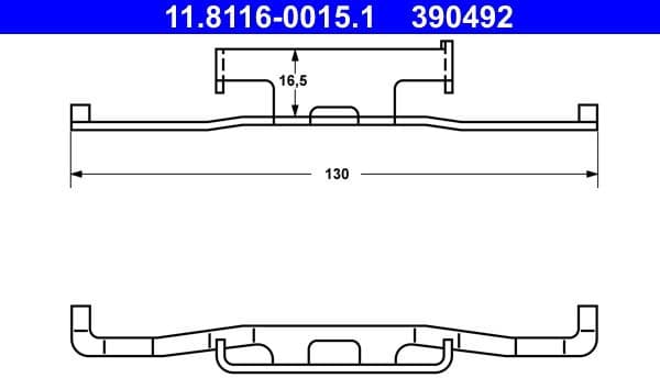 Spring, brake caliper 11.8116-0015.1