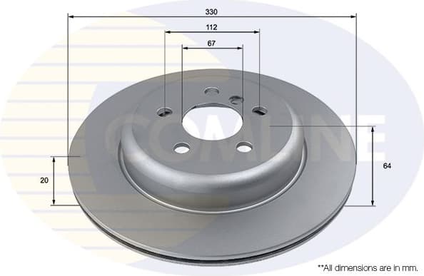 Brake disc, 1pcs REAR ADC5033VL - image 2