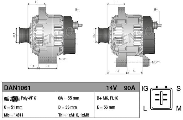 Alternator DAN1061 - image 3
