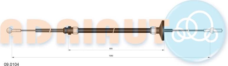 Cable Pull, clutch control 09.0104