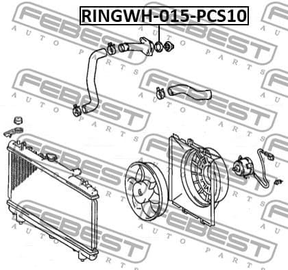 Gasket, coolant flange RINGWH-015-PCS10 - image 2