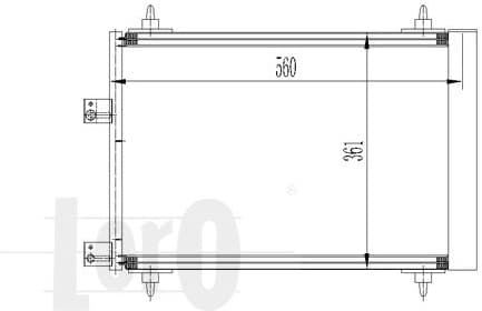 Condenser, air conditioning LORO 038-016-0008