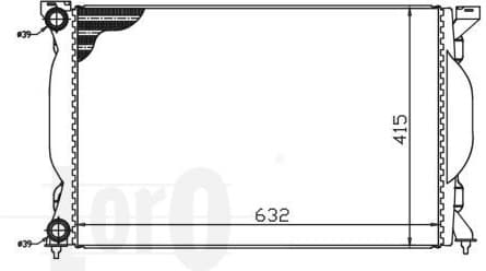 Radiator, engine cooling LORO 003-017-0012 - image 3