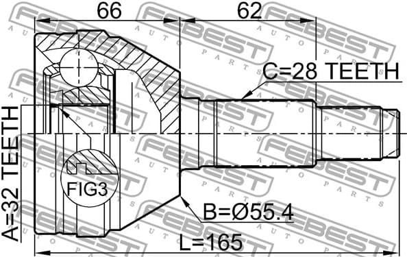 Joint Kit, drive shaft 1110-010