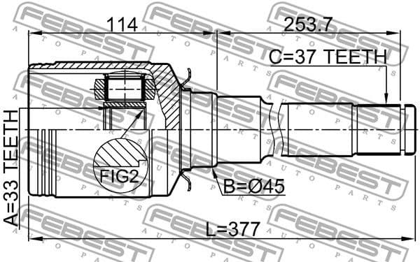 Joint Kit, drive shaft 1611-251RH - image 2