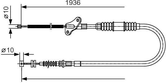 Cable Pull, parking brake 1 987 482 110