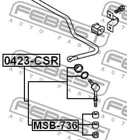 Repair Kit, stabiliser coupling rod MSB-736 - image 2