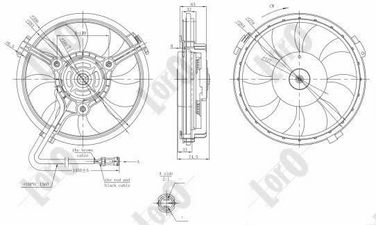 Fan, engine cooling LORO 003-014-0011