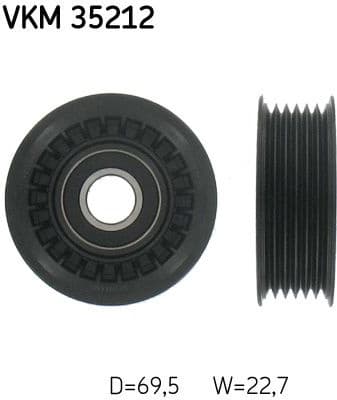 Deflection/Guide Pulley, V-ribbed belt VKM 35212 - image 2