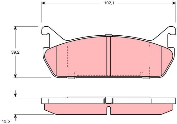 Brake Pad Set, disc brake GDB887 - image 2