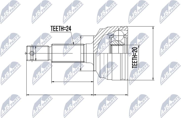 Joint Kit, drive shaft NPZ-DA-016