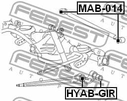 Mounting, control/trailing arm HYAB-GIR - image 2