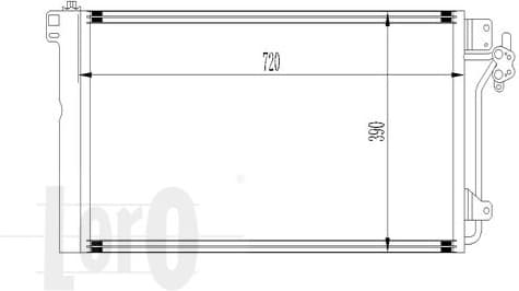 Condenser, air conditioning LORO 053-016-0033 - image 2