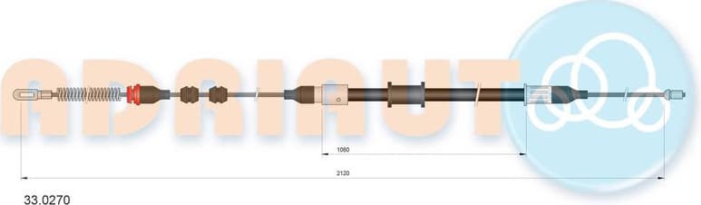 Cable Pull, parking brake 33.0270