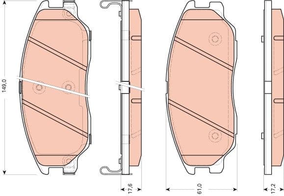 Brake Pad Set, disc brake GDB3465 - image 3