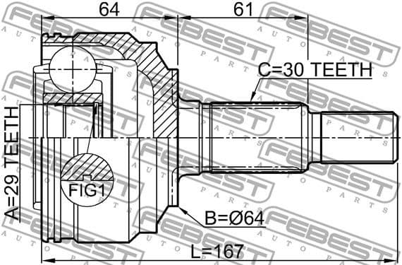 Joint Kit, drive shaft 1710-Q7R - image 2