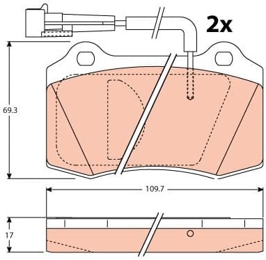 Brake Pad Set, disc brake GDB1191 - image 4
