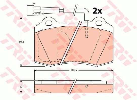Brake Pad Set, disc brake GDB1191 - image 6