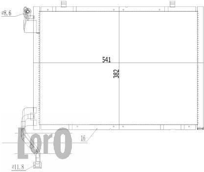 Condenser, air conditioning LORO 017-016-0028 - image 2