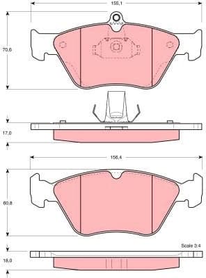 Brake Pad Set, disc brake GDB1166 - image 2