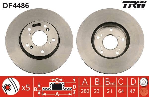 Brake Disc DF4486 - image 2