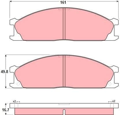 Brake Pad Set, disc brake GDB1017 - image 2