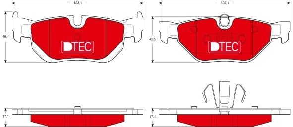 Brake Pad Set, disc brake DTEC COTEC GDB1626DTE - image 2