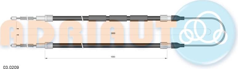 Cable Pull, parking brake 03.0209