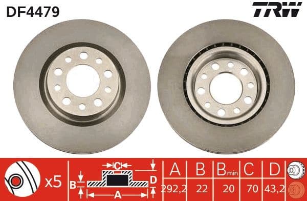 Brake Disc DF4479 - image 2