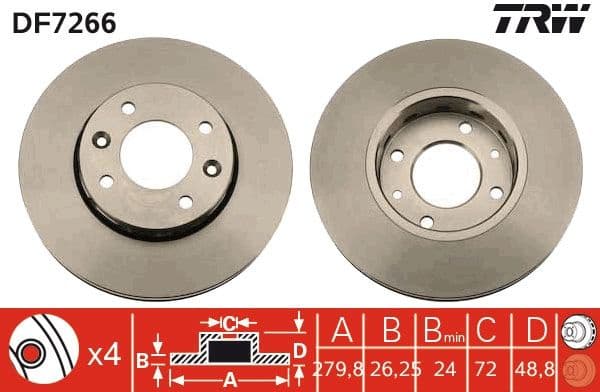 Brake Disc DF7266 - image 2