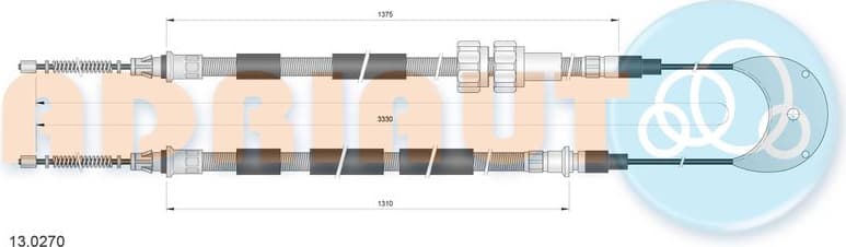Cable Pull, parking brake 13.0270