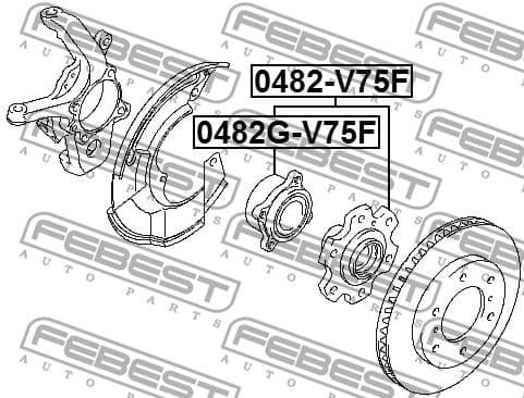Wheel Hub 0482G-V75F - image 2