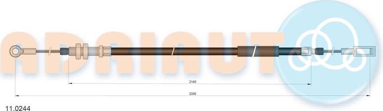 Cable Pull, parking brake 11.0244